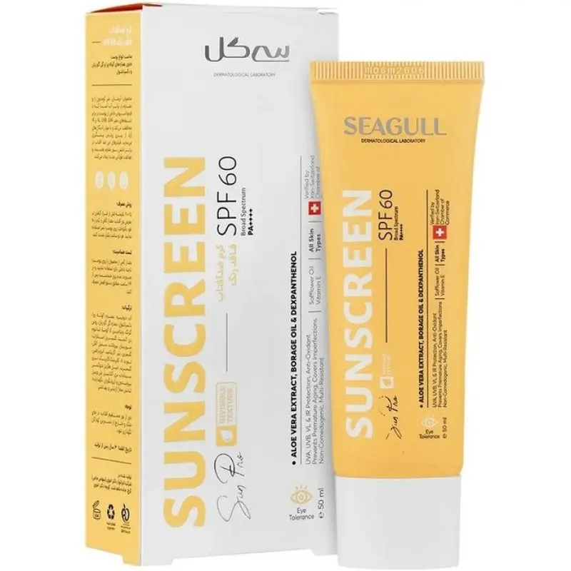 کرم ضد آفتاب فاقد رنگ سی گل با SPF ۶۰ حجم ۵۰ میلی لیتر